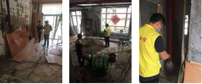 装修行业白蚁防治施工现场图