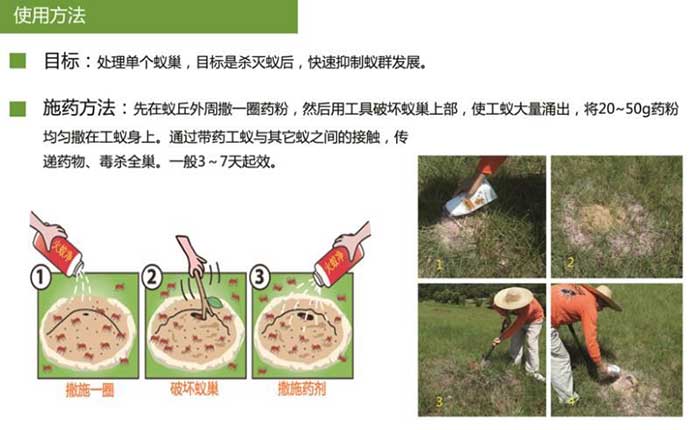 杀蚁粉剂的使用方法