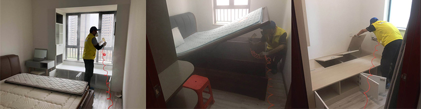 永盛公司技术人员正在对甲醛超标问题进行解决