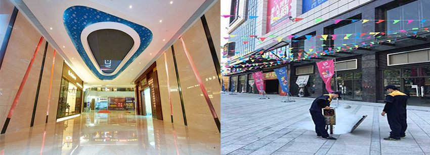 华裕广场虫害防治施工现场图