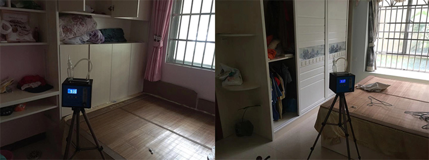 中山时代南湾北岸小区除甲醛施工现场图1