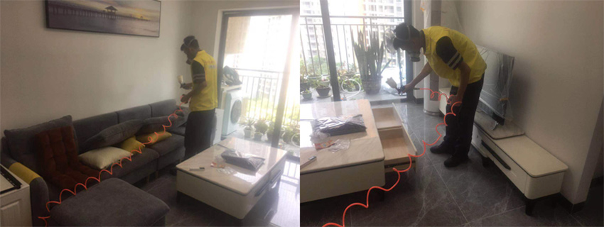 中山雅居乐凯茵又一城除甲醛施工现场