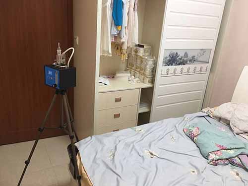 中山永盛公司技术人员正在进行除甲醛施工