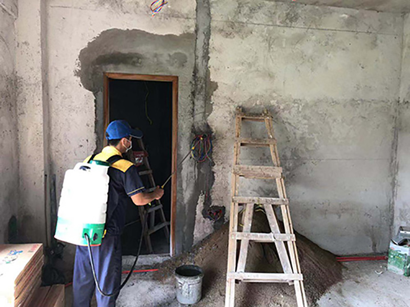 中山灭白蚁服务现场施工图2